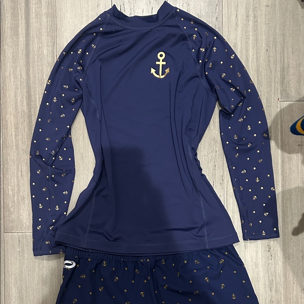 (Two Piece) Navy Kids Swim Set